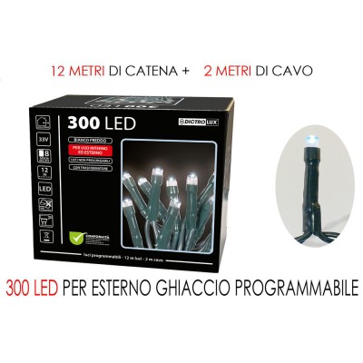 300 Luci Led Bianco Ghiaccio - General Trade - 449957N