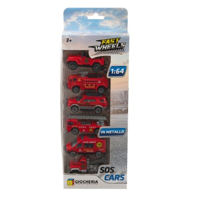 Fast Wheels - Conf.6 Veicoli Die Cast 1:64 - Giocheria 90331 