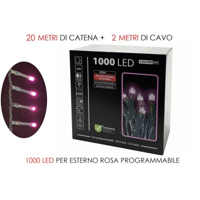 1000 Luci Led Rosa - General Trade - 450520
