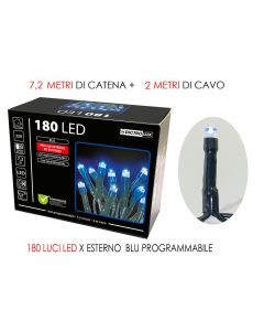 180 Luci Led Blu Per Esterno Programmabili