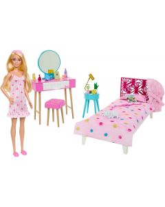 Barbie - Set Camera Da Letto Con Bambola - HPT55