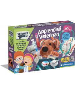 Clementoni Lab-Apprendisti kit esperimenti di scienza, gioco scientifico , laboratorio veterinario