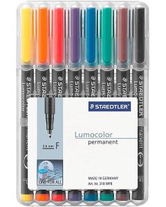 Staedtler Penna Lumocolor F 8 Pezzi Colori Assortiti 318WP8