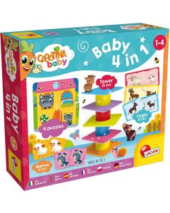 Liscianigiochi- Carotina 4 in 1 Gioco Educativo Prescolari e Baby