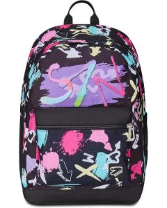 SEVEN Zaino Scuola Pro XXL Reversibile Detach The Double, GraffitiLoad, Nero Fucsia - 200102491