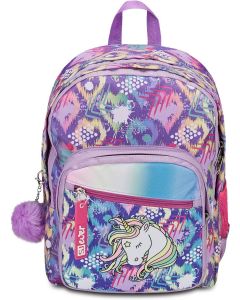 SEVEN SJ Ever Zaino Scuola Doppio Scomparto, Viola, Oneunicorn Girl - 20C202420