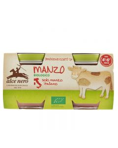 Alce Nero Omogeneizzato Manzo Bio - 2X80 GR