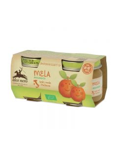 Alce Nero Omogeneizzato Frutta Mela - 2X80 GR