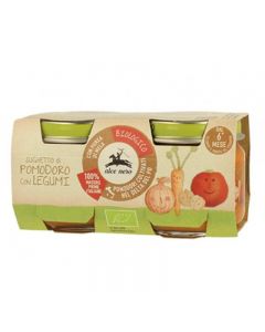 Alce Nero Omogeneizzato Sughetto di Pomodoro con Legumi - 2X80 GR