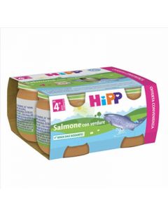 Hipp Omogeneizzato Bio Pesce Salmone con Verdure - 4X80GR