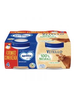 Mellin Omogeneizzato Carne Vitello - 4x80 GR