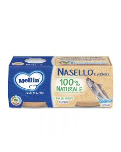 Mellin Omogeneizzato Pesce Nasello - 2x80 GR