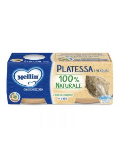 Mellin Omogeneizzato Pesce Platessa - 2x80 GR