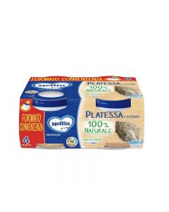 Mellin Omogeneizzato Pesce Platessa - 4x80 GR