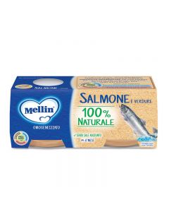 Mellin Omogeneizzato Pesce Salmone - 2x80 GR