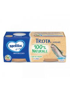 Mellin Omogeneizzato Pesce Trota - 2x80 GR