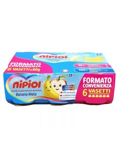 Nipiol Omogeneizzato Frutta Banana - 6x80 gr