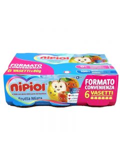 Nipiol Omogeneizzato Frutta Mista - 6x80 gr