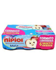 Nipiol Omogeneizzato Frutta Mela - 6x80 gr