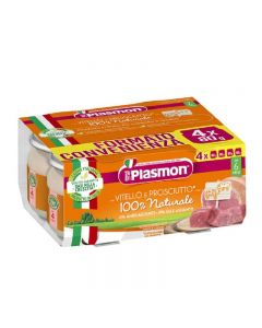 Plasmon Omogeneizzato Carne Vitello e Prosciutto - 4x80 GR