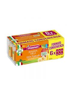 Plasmon Omogeneizzato Frutta Banana & Mela - 6x104 GR