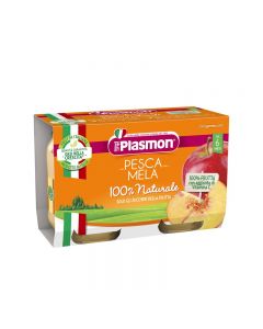 Plasmon Omogeneizzato Frutta Pesca & Mela - 2x104 GR