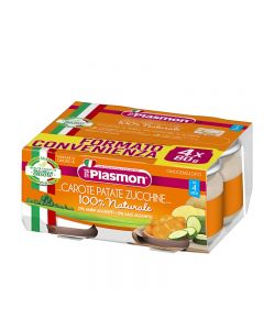 Plasmon Omogeneizzato Verdure Carote, Patate e Zucchine - 4x80 GR