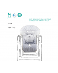 Italbaby - Copriseggiolone Universale in PVC Kuku Grigio