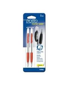 Fila Tratto Matic Grip Penna A Sfera Rosso Blister 2 pezzi