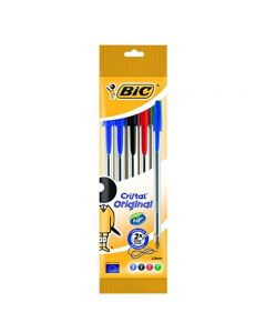 Bic Penna Cristal Original - 5 Pz - Colori Assortiti