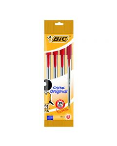 Bic Penna Cristal Original Rossa - 4 PZ