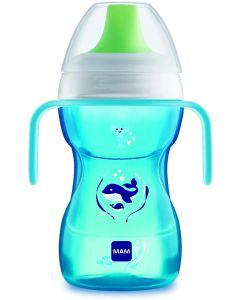 Mam Tazza Fun To Drink Cup con Manici e Beccuccio Rigido 270 ml - Boy