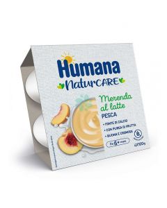 Humana Merenda Latte e Pesca - 4X100GR