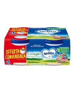 Mellin Omogeneizzato Carne Coniglio - 4X80 GR