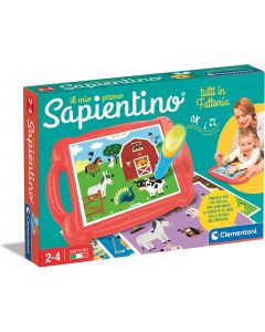 Clementoni - 16378 - Sapientino - Il mio primo sapientino fattoria - banchetto con 24 schede attività, sapientino penna interattiva