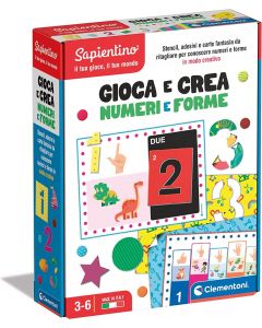 Clementoni- Sapientino-Gioca e Crea Stencil e cifre Puzzle da comporre, Gioco educativo per Imparare i Numeri