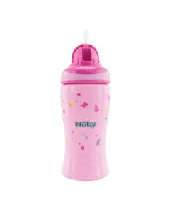 Borraccia con Cannuccia Flip-It 360ml, Rosa - Nuby NV04009PINK 