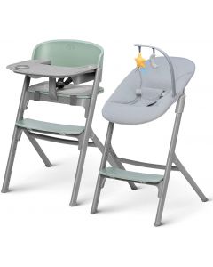 Kinderkraft Seggiolone Pappa LIVY + Sdraietta CALMEE, 4in1 Verde