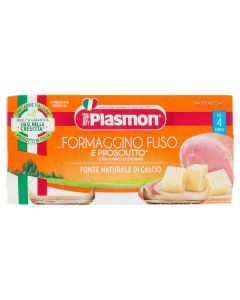 Plasmon Omogeneizzato Formaggino con Prosciutto Cotto - 2x80 GR