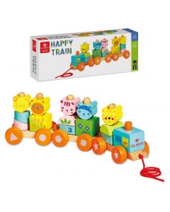 Treno "Happy" In Legno 