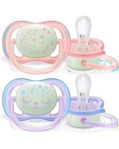 Avent Succhietto Ultra Air Boy Fluorescente 0-6Mesi - 2pz