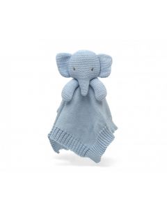 Kiokids Peluche Cotone Elefante Doudou, Azzurro - 3432