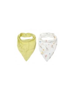 Kiokids  2 Bavaglini Bandana Bamboo, Giallo - 3270