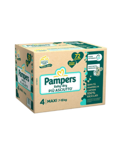 Pampers Babydry Quadri TG.4 7-18KG 72PZ