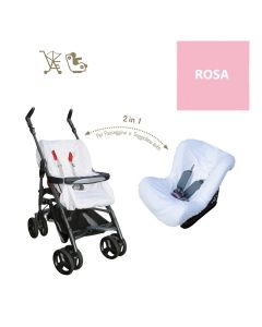 Italbaby - Copripasseggino e Seggiolino Auto Spugna Rosa