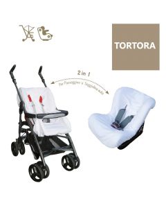 Italbaby - Copripasseggino e Seggiolino Auto Spugna Tortora