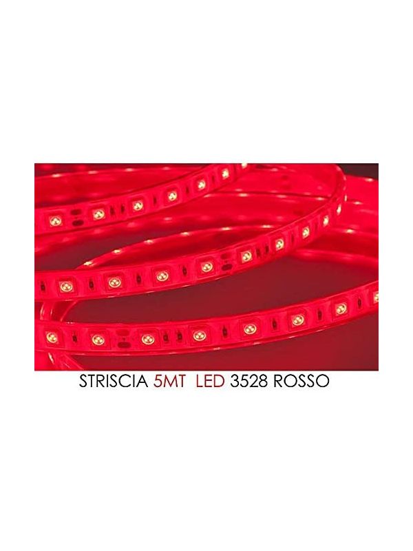 Striscia 5 Mt Con 3528 Led Rossi